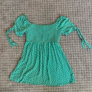 AE Tie-sleeve smocked mini dress